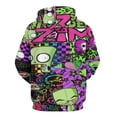 thumbnail image 3 of Invader Zim Mens Womens Novelty Hoodie 3D Print Pullover Hooded Long Sleeve Sweatshirts Tops Blouse with Pocket, 3 of 8