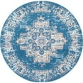 thumbnail image 6 of Nourison Grafix Persian Blue 5'3" x ROUND Area Rug, (5 Round), 6 of 8
