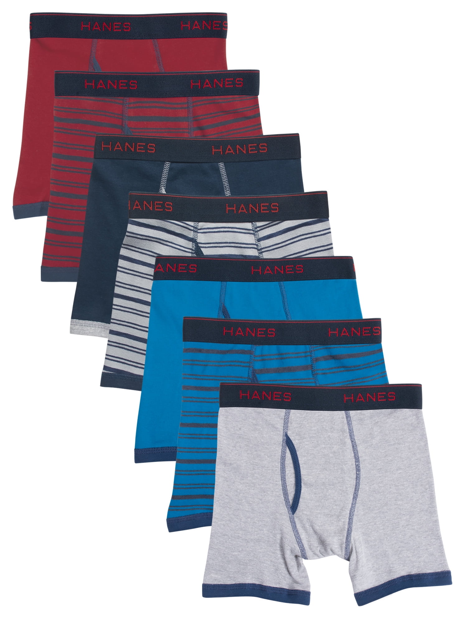 Hanes Boys Underwear, 7 Pack Tagless Boxer Briefs, Sizes SXL
