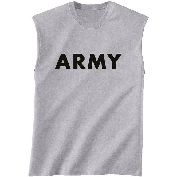 ARMY Sleeveless T-Shirt in gray