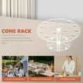 thumbnail image 2 of CHICHUMID Dessert Cone Stand Acrylic Ice Cream Rack White 1 Set 10X6X4In, 2 of 6