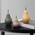 thumbnail image 4 of Nordic Ceramic Pear Figurine Ornament Decorative Fruit Sculpture Statue Creative Collectible for Home Cabinet Party Table Decor (White 6.5cmx11cm), 4 of 7