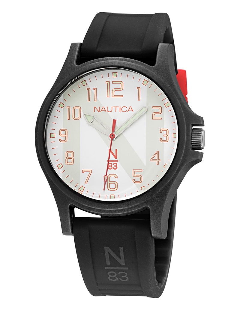 Montre Nautica N83 Java Sea NAPJSS225 - Homme - Quartz - Boîtier Noir 40mm - Bracelet Silicone Bleu