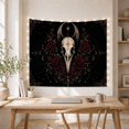 thumbnail image 5 of Skull and Moon With Crimson Roses Mysterious Gothic for Gothic Decor Fans Dark Art Lovers Mystical Wall Art Halloween Gift Tapestry Wall Hanging for Bedroom, Living Room and Dorm, 5 of 7