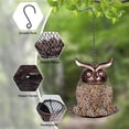 thumbnail image 3 of Bluebird Feeders Outdoor - Owl Shaped Metal Mesh Cardinal Bird Feeder | Hanging Wild Bird Feeder with Hook for Garden Yard Decor, 3 of 11
