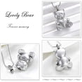 thumbnail image 6 of Teddy Bear Cremation Urn Nekclaces Ashes Jewelry for Men Women Heart Memorial Urn Keepsake Locket Pendant Ash Holder, 6 of 7