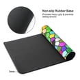 thumbnail image 3 of Hirioo Colorful Tie Dye Stained Glass for Mouse Pad ,Anti-Slip Base, Durable Stitched Edges, Perfect for Gaming, Office, and Home Use,16x35.5in, 3 of 9