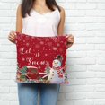 thumbnail image 2 of Red Snowman Christmas Pillow Covers 26x26 Inch Decorative Throw Pillow Cover, Snowflake Red Truck Xmas Tree Gifts Sofa Pillowcases Accent Cushion Case Home Decor Bedroom Living Room, 2 of 6