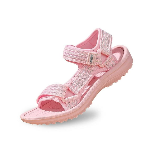 Sandalias REDARER transpirables de punta abierta para niña, color liso, cómodas y casuales, para tallas 10,5 a 11 años.