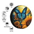 thumbnail image 4 of Gukieu Colorful Cloud Butterfly Sunflower Print Car Tire Cover, Adjustable Waterproof and Dustproof Tire Protection Cover, Suitable for SUV, Truck, Van-15 inch, 4 of 6