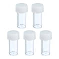 thumbnail image 1 of Uxcell 10mL Plastic Sample Cups Sample Containers Leak Proof Screw Cap for Lab Home White 5 Pack, 1 of 6