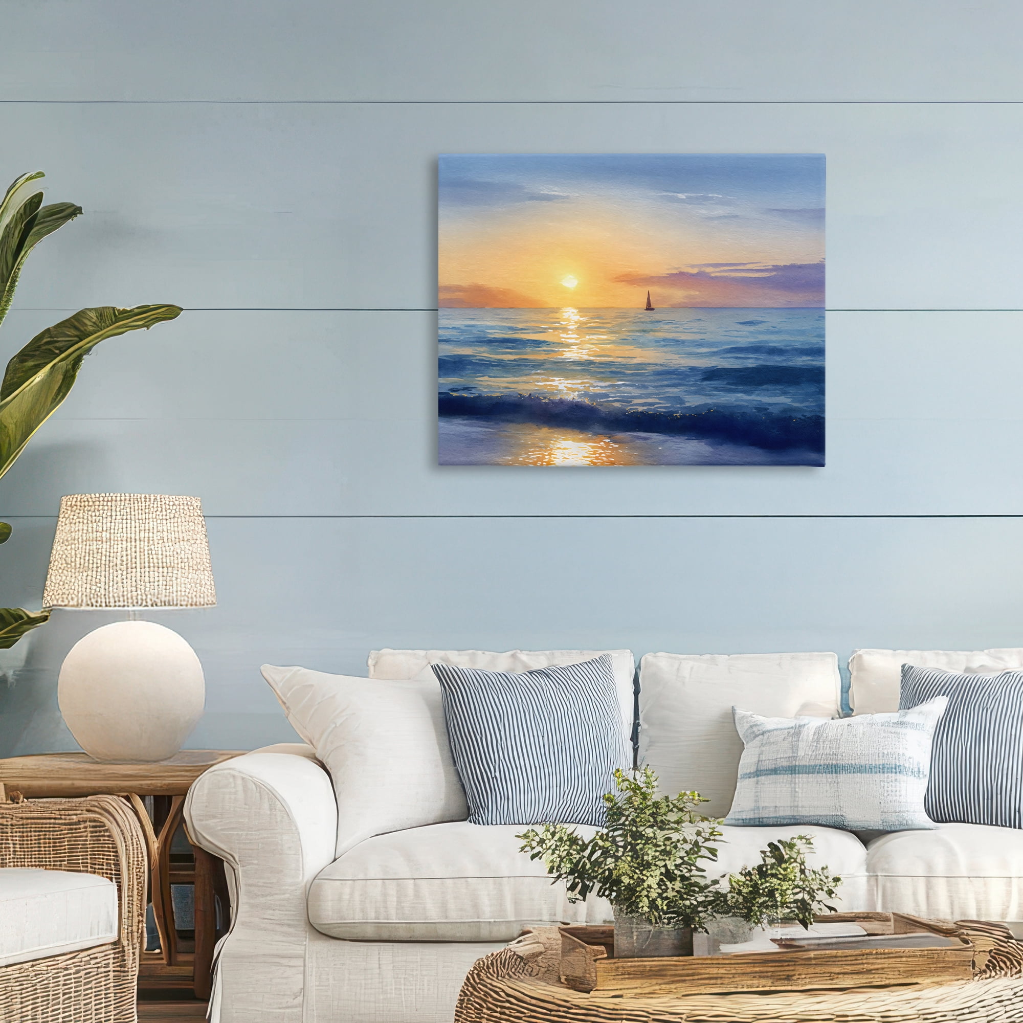 Stupell Industries Sails To The Sun At Sea Canvas Wall Art, design by Franklyn Gregory