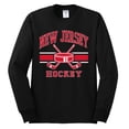 thumbnail image 2 of Wild Bobby City of New Jersey Hockey Fantasy Fan Sports Men's Long Sleeve Shirt, Black, Small, 2 of 5
