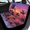 thumbnail image 4 of Pzuqiu Car Seat Covers Full Set Easy to Install Polyester, Compatible with Sedan Seats Vans Seats, for Cars Most Sedans, Tropical Sunset Silhouette, 4 of 10