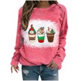 thumbnail image 2 of Qiopertar Femmes Décontracté Manches Longues Col Rond Hauts Chemises Amples Blouse Imprimé Saint-Valentin Chandail en Molleton Graphique Liquidation Livraison Gratuite à Moins de 5$ jusqu'à 90 % de Réduction, 2 of 4