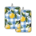 thumbnail image 7 of Yayeee Pot Holders Kitchen Heat Resistant with Pocket 7"x9.8" Cotton Oven Cooking Hot Pads, Light Blue Plaid, 7 of 7
