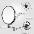 Wall Mounted Makeup Mirror with Magnification TwoSided Extendable 360