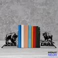thumbnail image 2 of Handmadetneonsign Bison Metal Bookends, Bison Name Bookend, Wildlife Bison Animal Table Bookshelf Decor 80404, 2 of 4