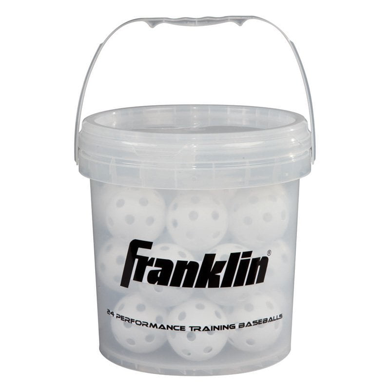 Franklin Sports 9 in. Plastic Softballs Training Bucket - 2 Dozen ...
