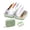 Green, variant on Travel Pill Organizer with 14 Clear Zipper Pouches and Color-Coded Labels, Blue Floral Hard Shell Case, for Daily and Vitamin Storage