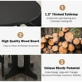 thumbnail image 3 of LIZEVINC 59" Extendable Round Dining Table for 4-6 Person,, Modern Kitchen Table with Sturdy Wooden Base for Kitchen Living Room, Easy Assembly,Black, 3 of 10