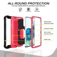 thumbnail image 2 of SaniMore for Samsung Galaxy S20 FE Case with Hidden Bracket Rugged Heavy Duty Protective [Hard PC Back + Silicone Bumper] Shokcproof Anti-drop Tri-layer Hybird Shell For Galaxy S20 FE, Black/Rose, 2 of 7