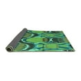 thumbnail image 2 of Ahgly Company Indoor Square Abstract Turquoise Blue Modern Area Rugs, 6' Square, 2 of 4