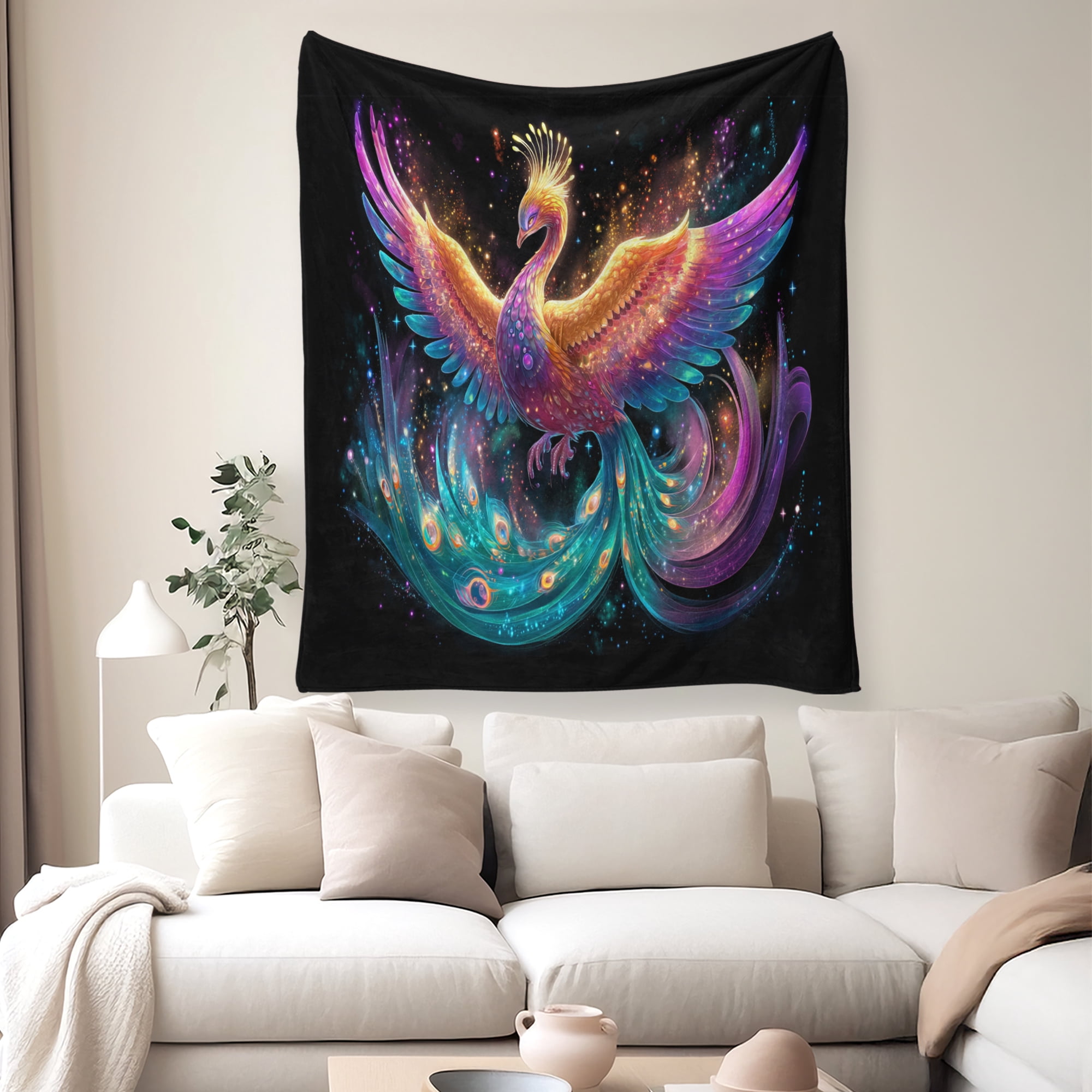 Flannel Fleece Throw Blanket, Soft Large Throw Blanket, Lightweight Cozy Plush Throw Blanket Fit Sofa Bed, 30"x40", Peacock