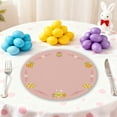 thumbnail image 6 of Lilixerw Easter Egg Round Placemat,Holiday Table Decor for Spring Dining,Polyester Washable Table Mats,Water Resistant & Easy Clean,Protects Table from Stains,14.57 Inch, 6 of 6