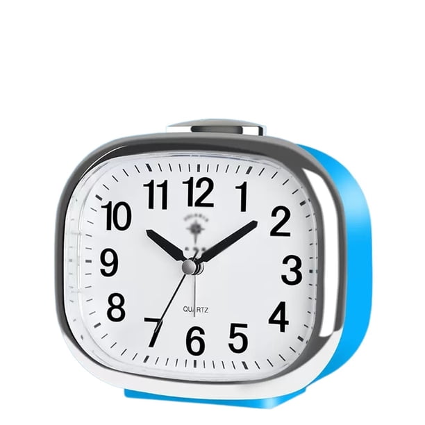 Reloj despertador analógico silencioso de 4,9 pulgadas con luz nocturna y función de repetición.