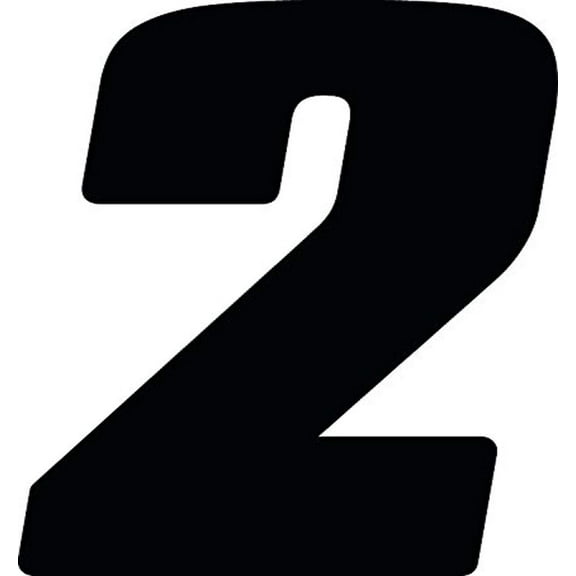 Hardline Dirt Digits 3pk 7 in. - High Gloss Number 2 - Black