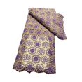thumbnail image 2 of Tela de encaje bordado, tela de encaje , tela acolchada de verano a la moda para coser tela de encaje de gasa para trajes de muñecas, vestidos Púrpura, 2 of 8