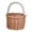 A, variant on Ybomd,Rattan Floral Basket,Bamboo Woven Flower Basket,Wicker Rattan Flower Basket with Pearl Handle, Rustic Wedding Flower Girl tote Or Home Decor Piece.