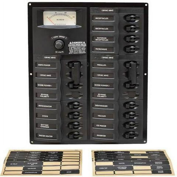 Sea Ray Boat Breaker Switch Panel 1767783 | 110V 30A Black Aluminum