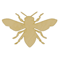 thumbnail image 1 of Package of 1, Jumbo 18" x 11.75" x 0.125" Baltic Birch Plywood Realistic Honey Bee Wood Cutout for Art and Craft Project, Made in USA, 1 of 1