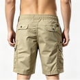 thumbnail image 6 of Men's Cargo Shorts Loose Fit Lightweight Breathable Casual Summer Multi-Pocket Camping Hiking Daily Wear Outdoor | AKLJWH,Khaki 3XL, 6 of 6