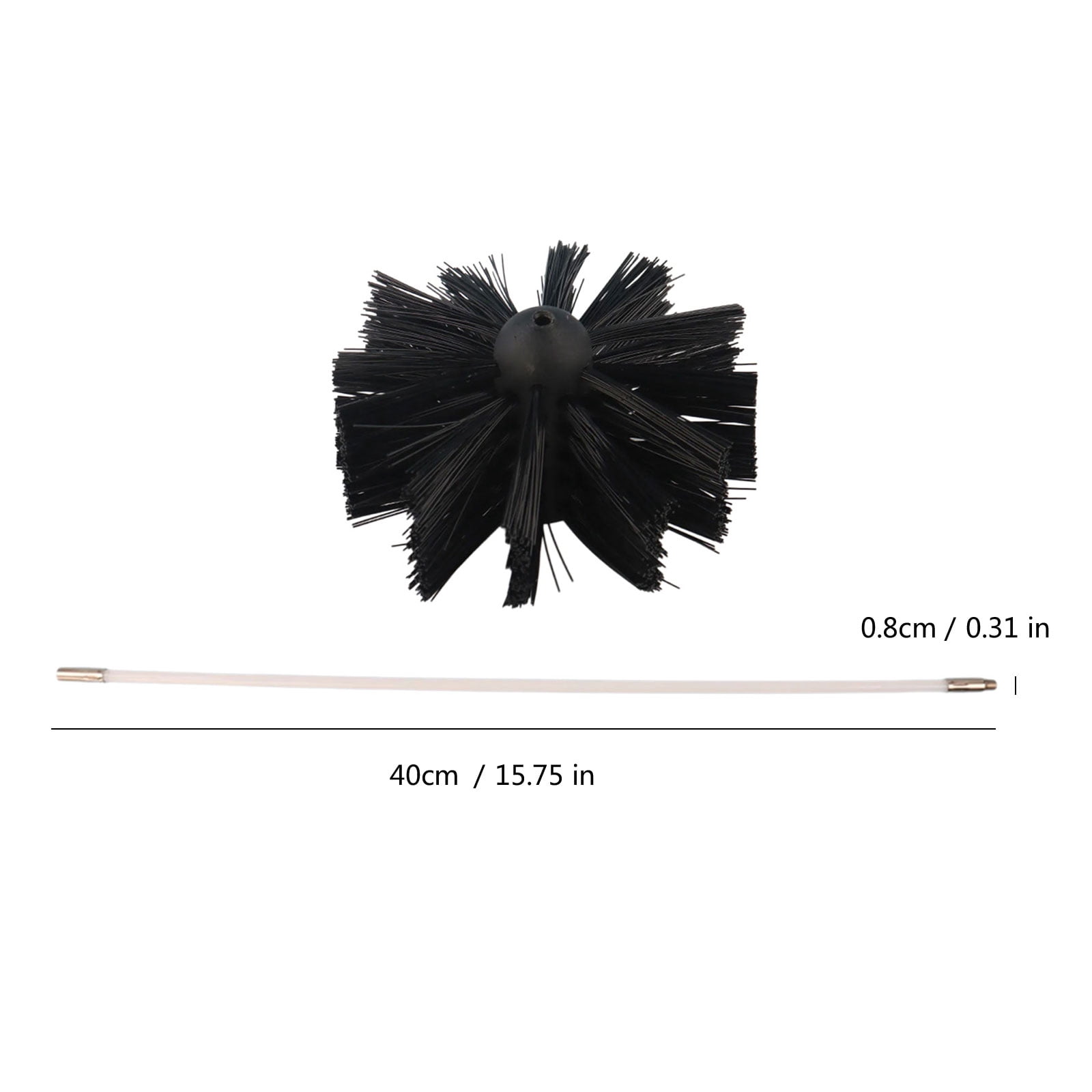 Efficient Cleaning with Long Handle Flexible Rod and Brushes for Chimney & Dryer Pipe Fireplaces Wall Vent Systems