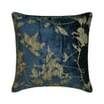 thumbnail image 1 of The HomeCentric Decorative Blue Pack of 2, 12x12 inch (30x30 cm) Throw Pillow Covers, Velvet Floral Throw Pillows For Sofa, Floral Pattern Modern Style Easter - Azraq, 1 of 3