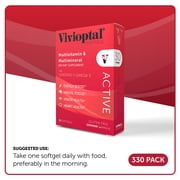 Vivioptal Active, 30 Softgels (330 Units), Ginseng & Omega 3, Multivitamin & Multimineral, Gluten Free, German Formula