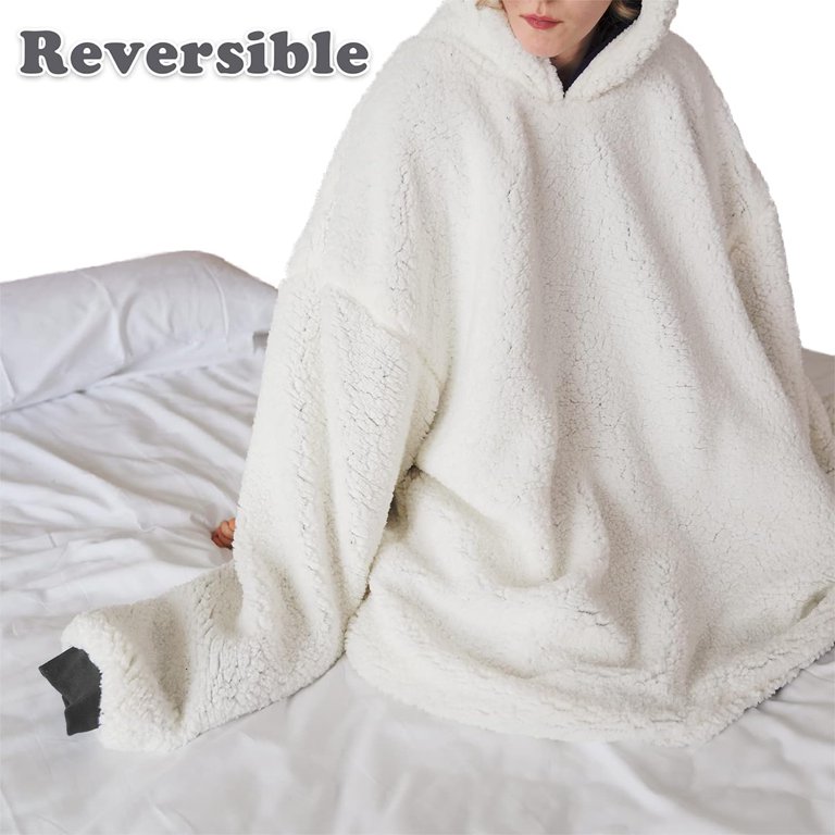 Thick discount hooded blanket