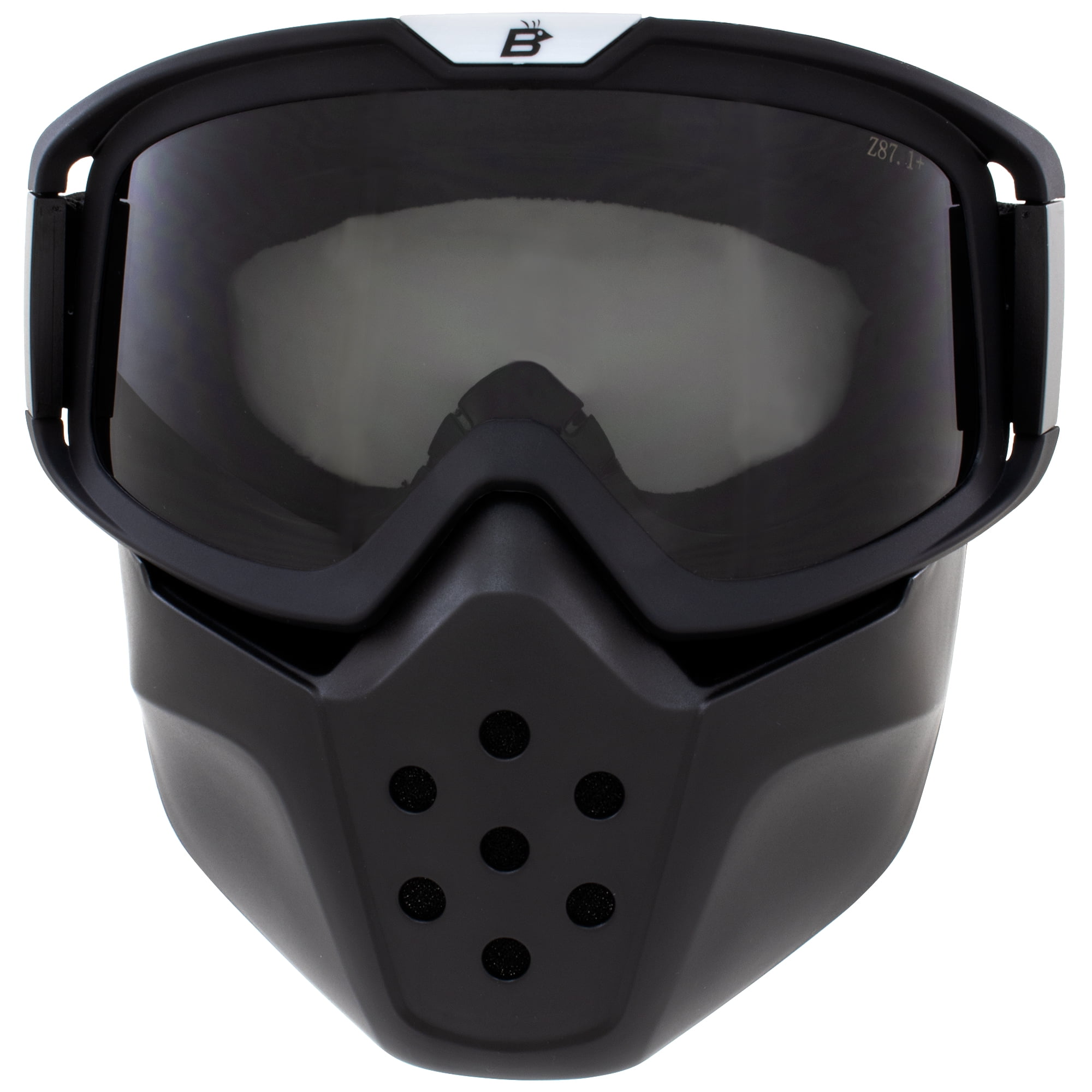Birdz Pelican Black Fitover Padded ATV Motorcycle Riding Goggle with