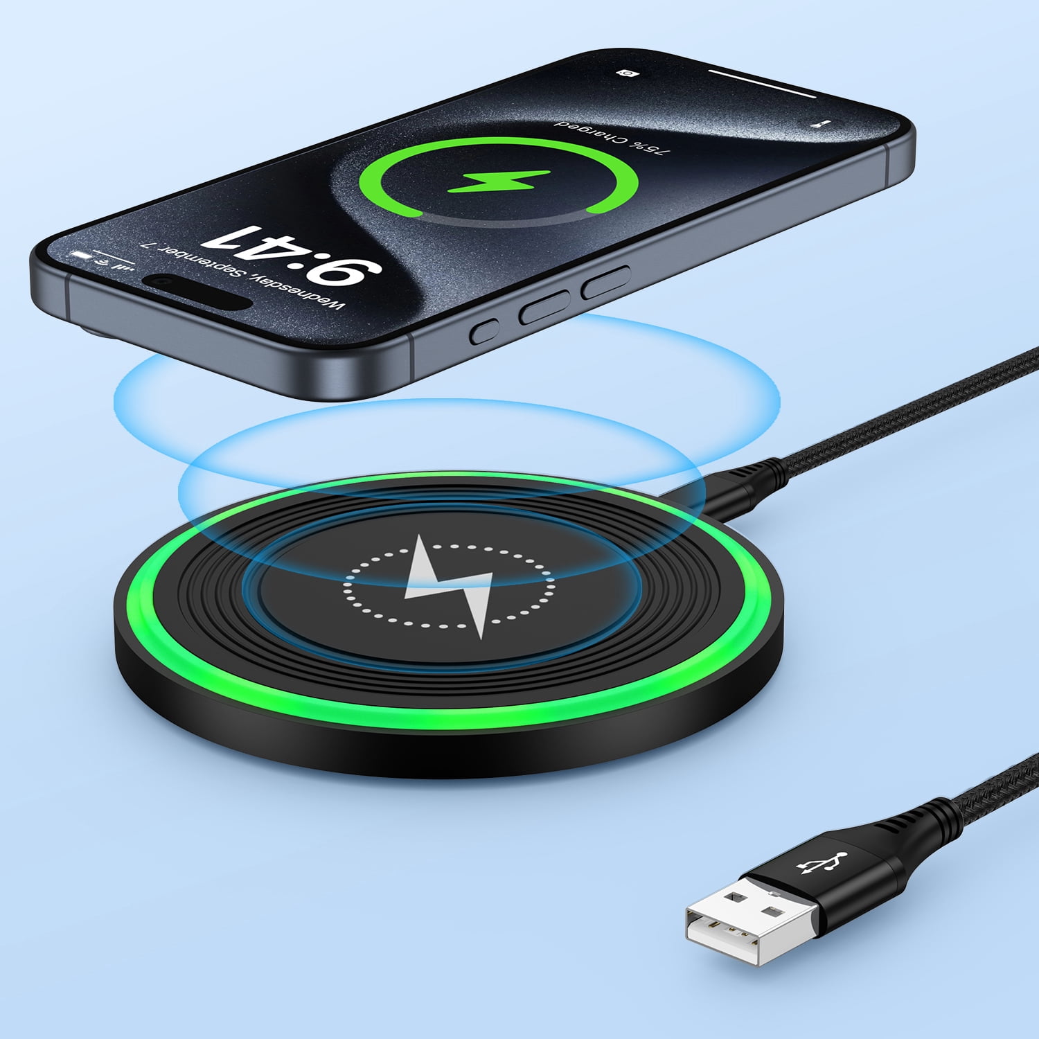 Magnetic Wireless Charger for iPhone,2PACK AILKIN Qi Wireless Charger Stand Fast Charging Pad Mag-Safe Charger for iPhone 15/15 pro/15 plus/15 pro max/ 14/14 pro/14 pro max/13/12/11