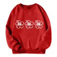 thumbnail image 4 of Imprimés Floraux Printemps Automne Chandail en Molleton pour Filles Adolescentes Manches Longues Décontracté Rouge 7 Ans-8 Ans, 4 of 4