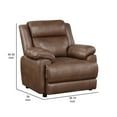 thumbnail image 5 of Ellen Accent Chair, Brown Faux Leather, Foam Cushions, Pillow Top Arms, 5 of 5