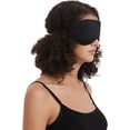 thumbnail image 5 of Máscara de dormir de seda con relleno contorneado para una comodidad sin presión, antifaz lavable para dormir (negro), 5 of 5