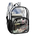 thumbnail image 2 of PVC Transparent Backpacks Clear Backpack for Travel and Outings Watercolor Vintage Planes, 2 of 7
