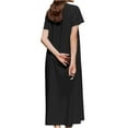 thumbnail image 7 of hotojiny Nightgowns for Women Soft Short Sleeve Long Sleepshirt Casual Loose Crew Neck Button House Dress Sleepwear, 7 of 7