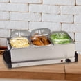 thumbnail image 3 of Bandeja de servidor de buffet eléctrico profesional Gran capacidad Bandeja de 3 platos calientes Lavabo rectangular para buffet Cocina Restaurante Macarena Bandeja de servidor buffet, 3 of 8
