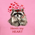 thumbnail image 3 of CafePress - Here's My Heart Cute Raccoon Blowing Kisses Quote - Women's Traditional Fit Dark T-Shirt, 3 of 4