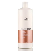 33.8 oz , Wella FusionPlex Intense Repair Shampoo , Hair Scalp Head - Pack of 3 w/ SLEEKSHOP Teasing Comb